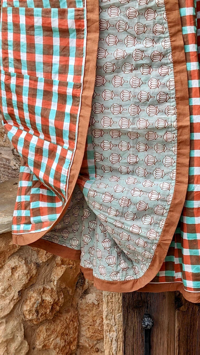 2-alice signature skirt, coral - mint