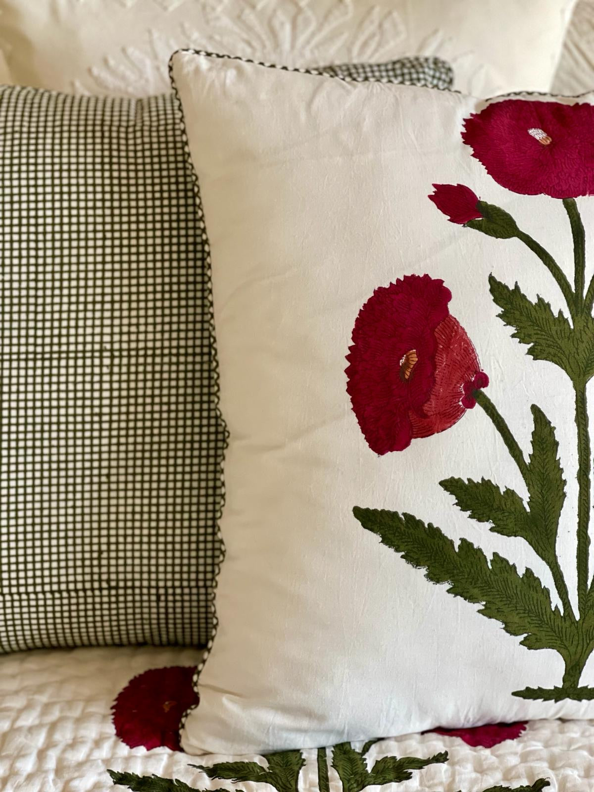poppy cushion 60 cm x 60 cm