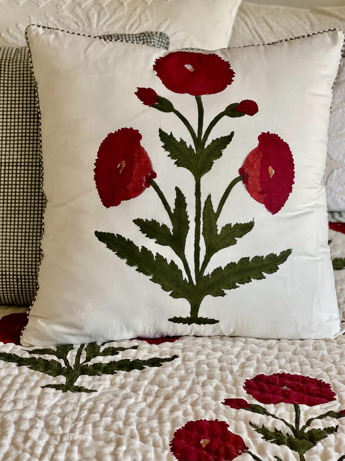 poppy cushion 60 cm x 60 cm