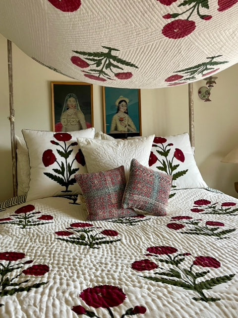 poppy cotton quilt