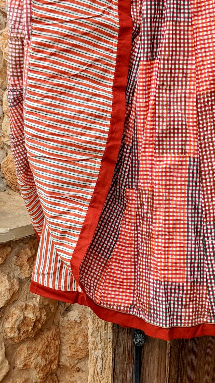 6-alice signature skirt, patchwork red