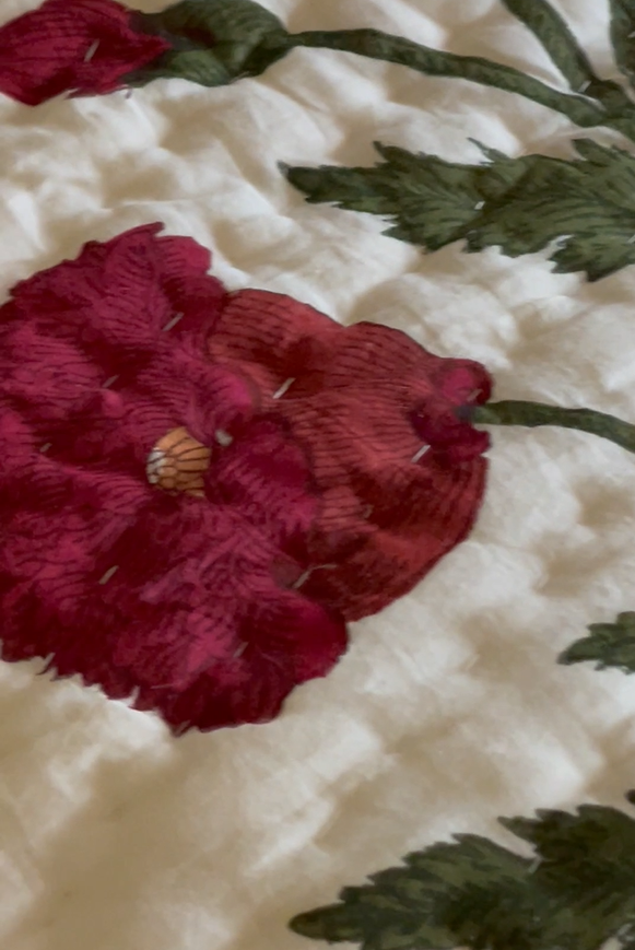 poppy cotton quilt