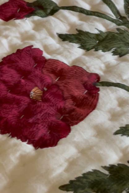 poppy cotton quilt
