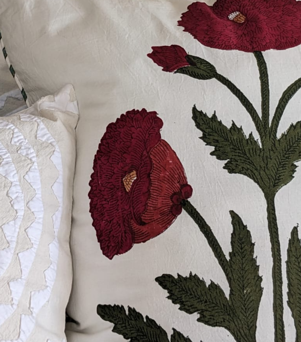 poppy cushion 60 cm x 60 cm