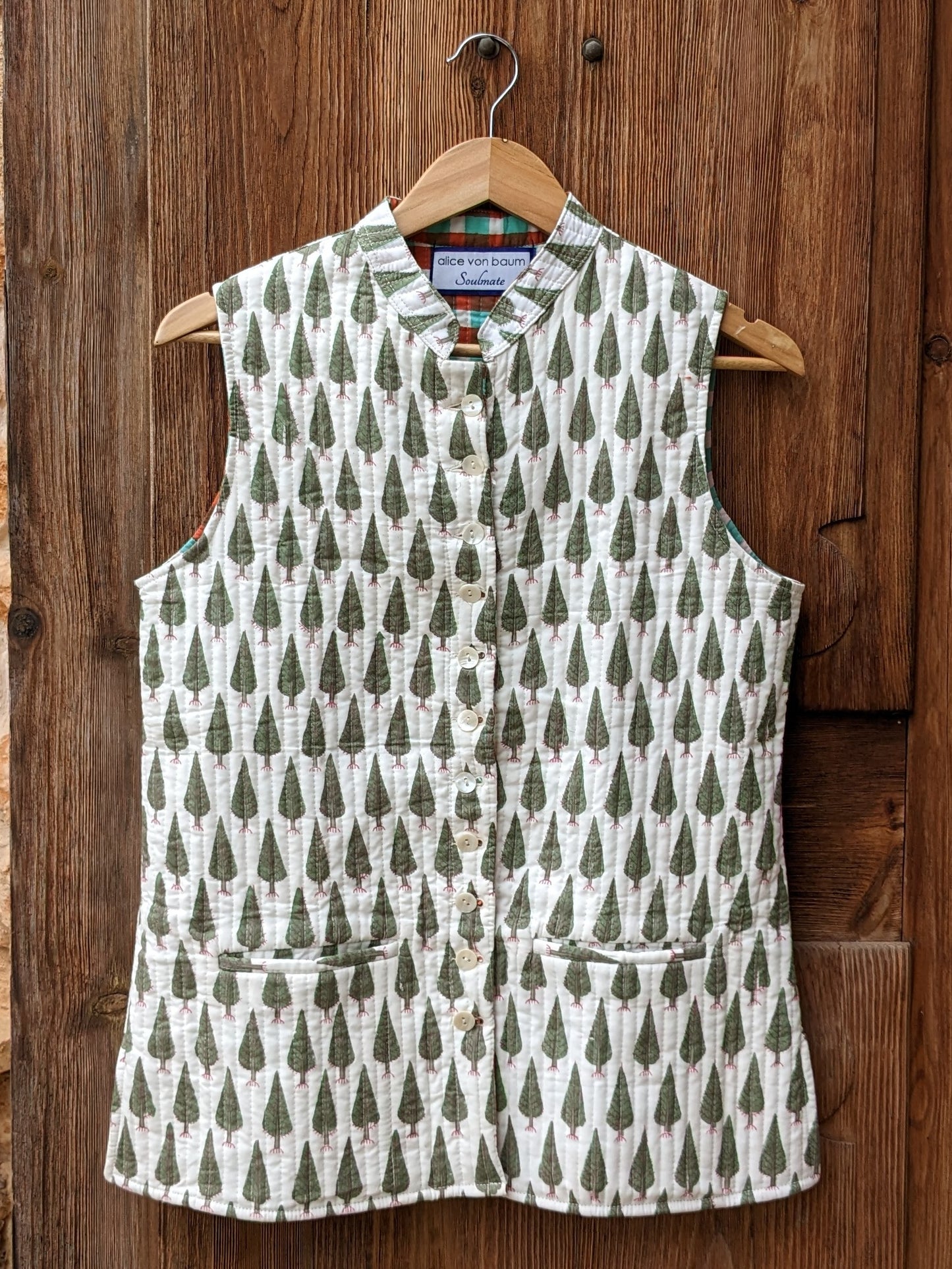 cypress waistcoat, reversible