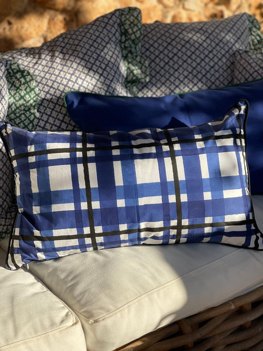 poplin check cushion 35 cm x 60 cm