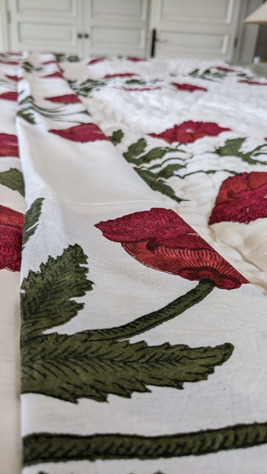 poppy cotton sheet, tablecloth, curtain panel