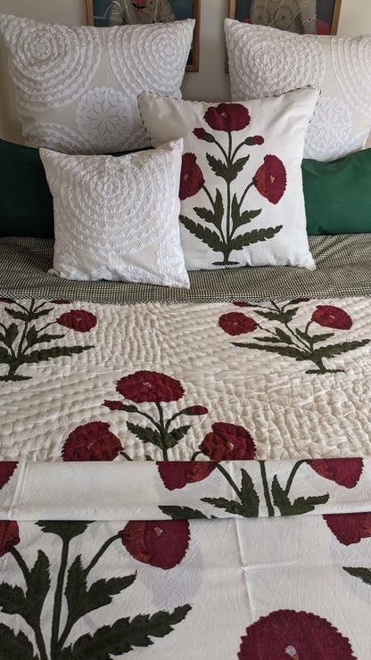 poppy cotton quilt
